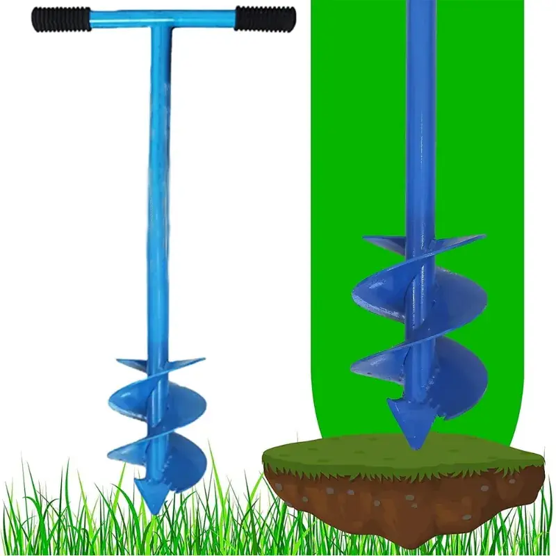 Get Yours RedBuild Manual Earth Auger / Post Hole Digger with Short Blade, Garden Digger Used for Soil Digging Purposes(Size-3 Inches) 5.0