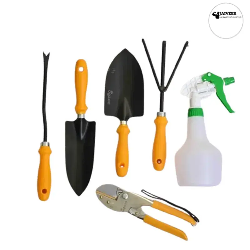 Don’t Miss Out Jaiveer Garden Tools Set of a Trowel, Transplanter, Cultivator, Weeder, Cutter and Spray Bottle | 6 Tools