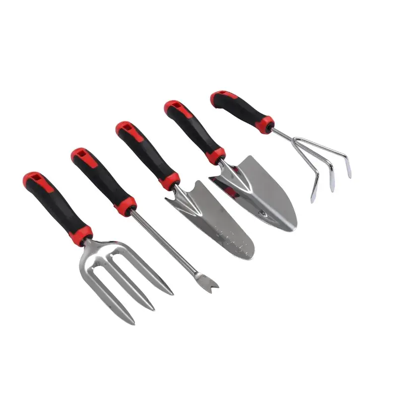 Jaiveer Garden Tools Set of a Trowel, Transplanter, Garden Fork, Cultivator and Weeder | Used for Small-Scale Gardening Time-Limited