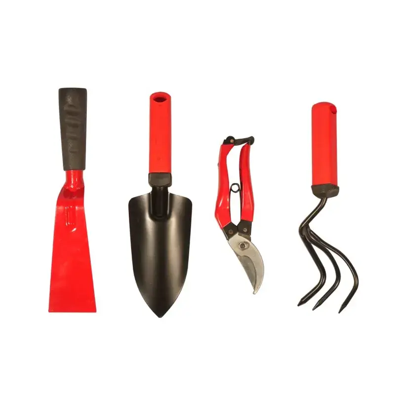 Jaiveer Set of 4 Garden Tools - Khurpi, Trowel, Shears and Cultivator | Used for Effective Gardening No Minimum Order