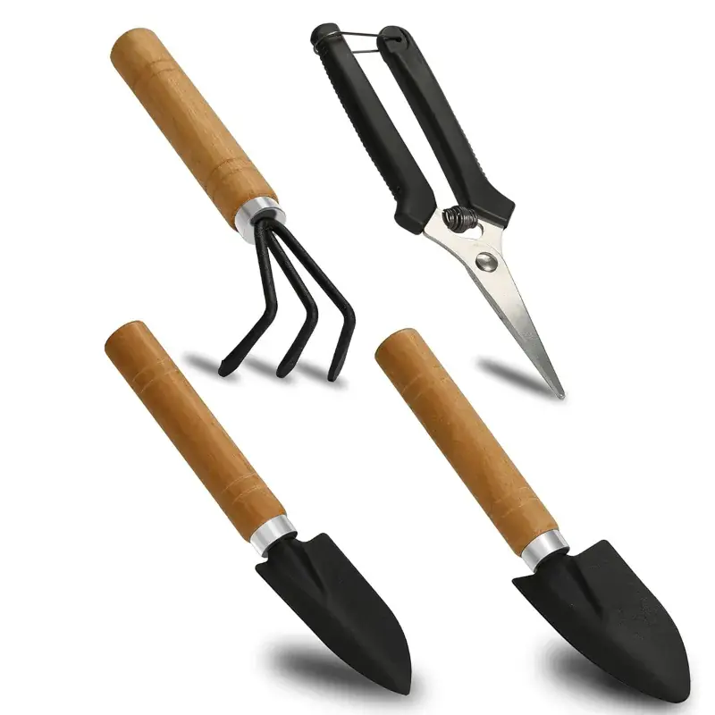 Jaiveer Set of 3 Garden Tools - Trowel, Transplanter, Cultivator & Pruman Gardening Scissor | Used for Effective Gardening Authentic