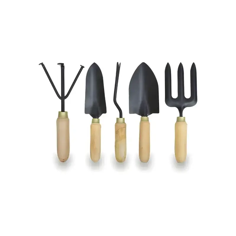 AGT Garden Tools Combo Kit of 5 Tools - Hand Cultivator, Small Hand Trowel, Big Hand Trowel, Garden Fork and a Hand Weeder Exclusive