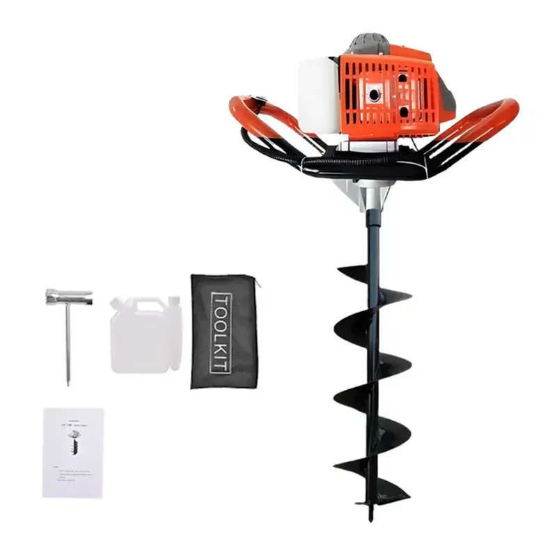 Weekend Sale Mecstroke 2 Stroke 63 cc Earth Auger with 6 inch (152.4 mm) Drill Bit | Post Hole Digger Machine
