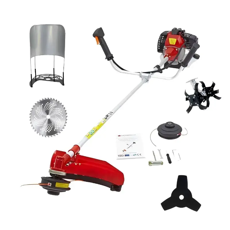 Buy Online Greenleaf 1.7HP 2 Stroke Brush Cutter with Round Tiller Attachment and Free Accessories5.0