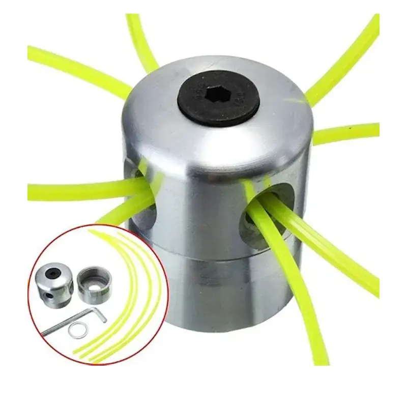 Weed Trimmer Head, Aluminum Grass Trimmer Head with 4 Lines For Petrol Brush Cutter 4.8 Certified