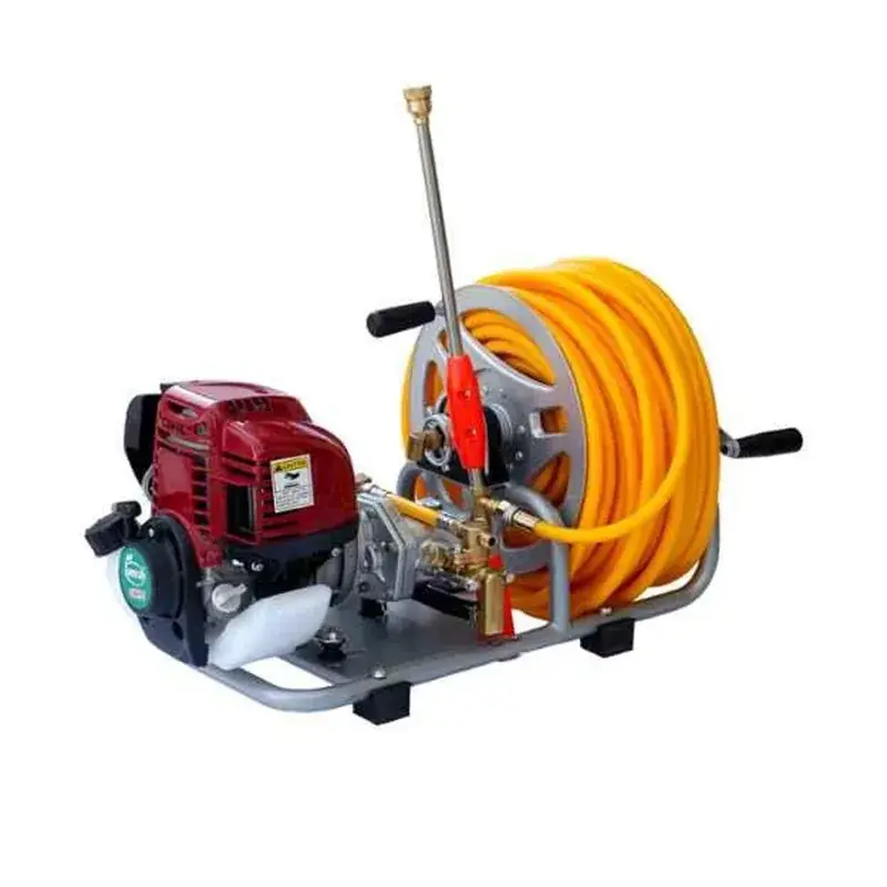 Greenleaf 35 CC 4 Stroke Portable Power Sprayer With Attached Hose Reel, Long 50 Meter Hose Pipe & Spray Gun 5.0 Special Offer