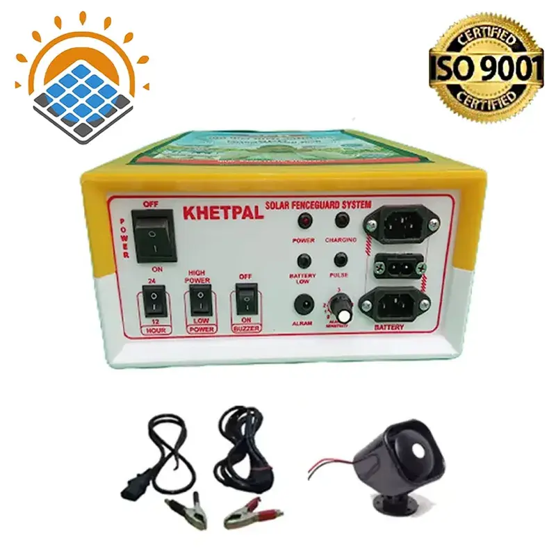 Weekend Sale Khetpal 15 KV Solar Zatka Machine (50 Acre Area ) with Siren, Cables and Battery Connectors With 1 Year Warranty 4.7