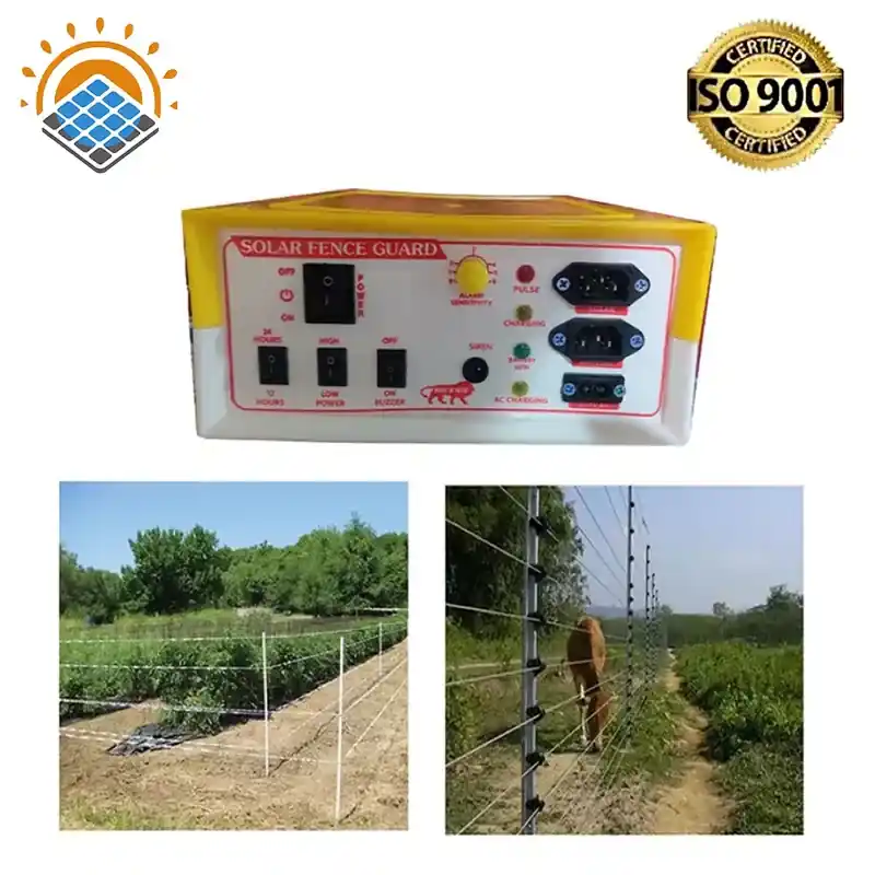 Khetpal 5 KV Solar Zatka Machine for 10 Acre Area with Siren, Cables, and Battery Connectors (1 Year Warranty) 5.0 Final Sale