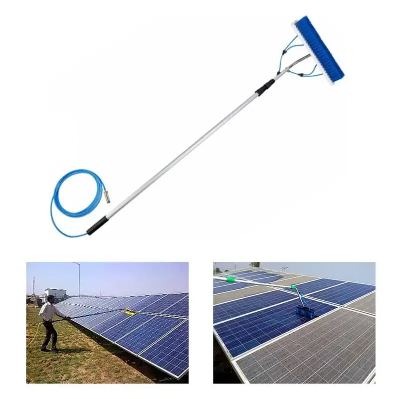 Zoom Solar Cleaning Brush with 3m Water-fed Pipe and Aluminium Telescopic Pole Warranty Included
