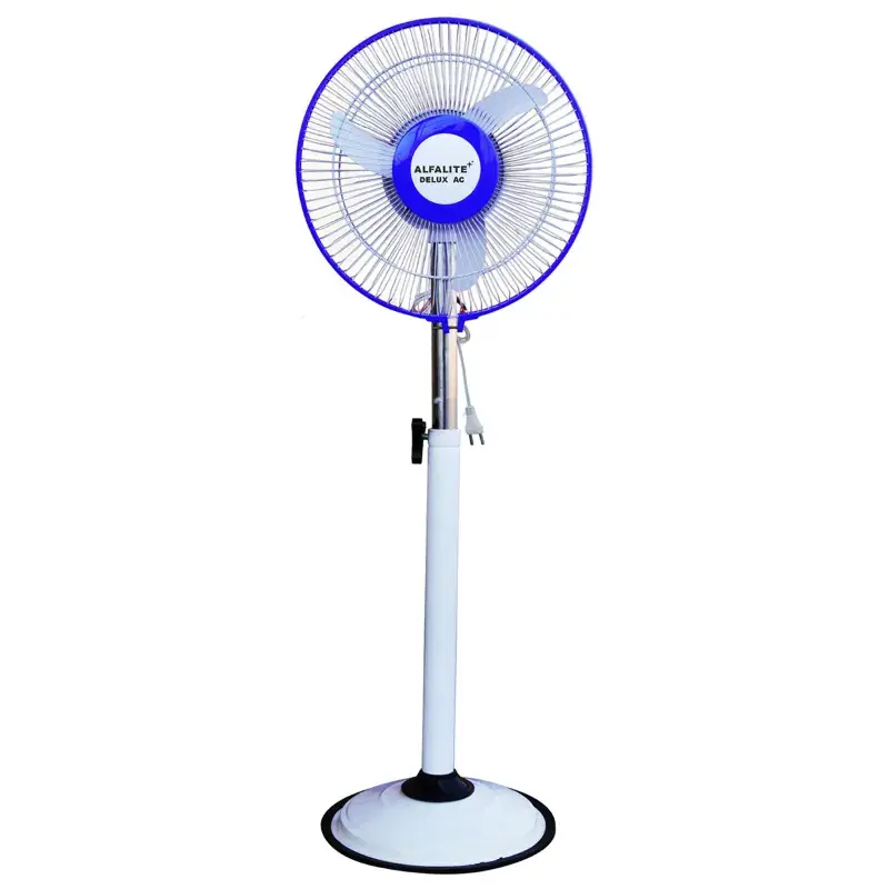 Hassle-Free Returns Alfalite DC Delux 24W DC Solar Pedestal Fan, 12 Inch Sweep & Adjustable Height 5.0