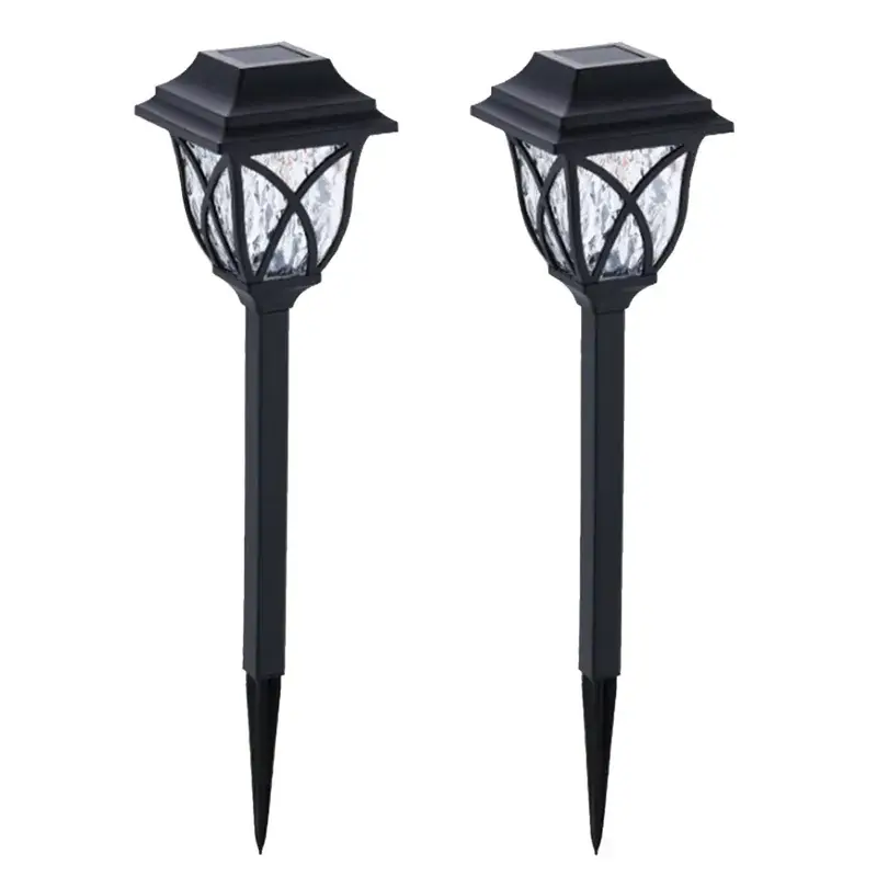 GIGAWATTS Solar Crystal Lawn Light Garden Landscape Lighting Sun Powered Lanterns for Garden, Pathway, Driveway(Pack of 2) 5.0 Premium