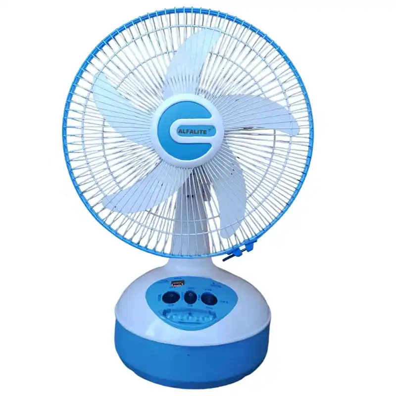 Instant Buy Alfalite Royal-1 24W DC Solar Table Fan, 16 Inch Sweep With In-Built Rechargeable Battery For Indoor And Outdoor Usage