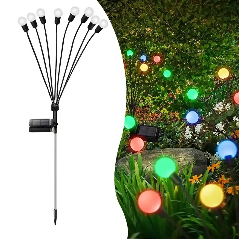 GIGAWATTS GW-303WW 8 LED Garden Solar Firefly Lights BIS Approved Waterproof with Battery & Panel for Lawn & Pathway5.0 Editor’s Pick