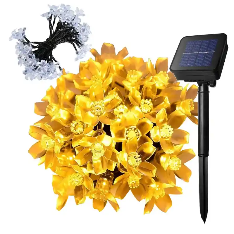 Hassle-Free Returns GIGAWATTS 30 LED 6.5m Solar Cherry Blossom String Lights for Garden, Home, Patio, Lawn, Indoor, Outdoor, Wedding & Party