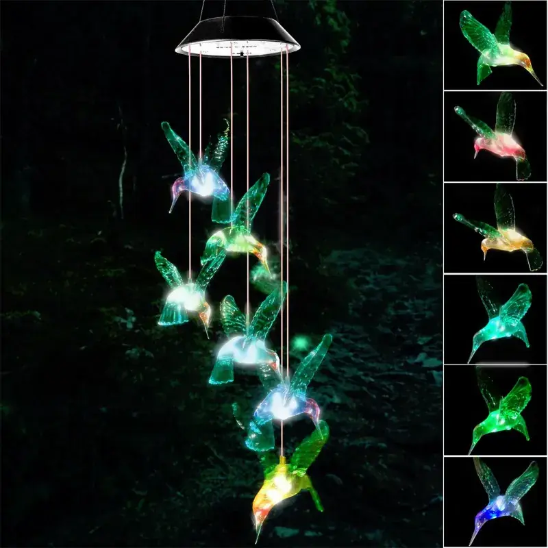 Top Pick GIGAWATTS GW-514-HB Solar Wind Chimes with 2V Panel 600mAh Ni-MH Battery for Outdoor, Patio, Yard & Garden(Pack of 1, RGB) 5.0
