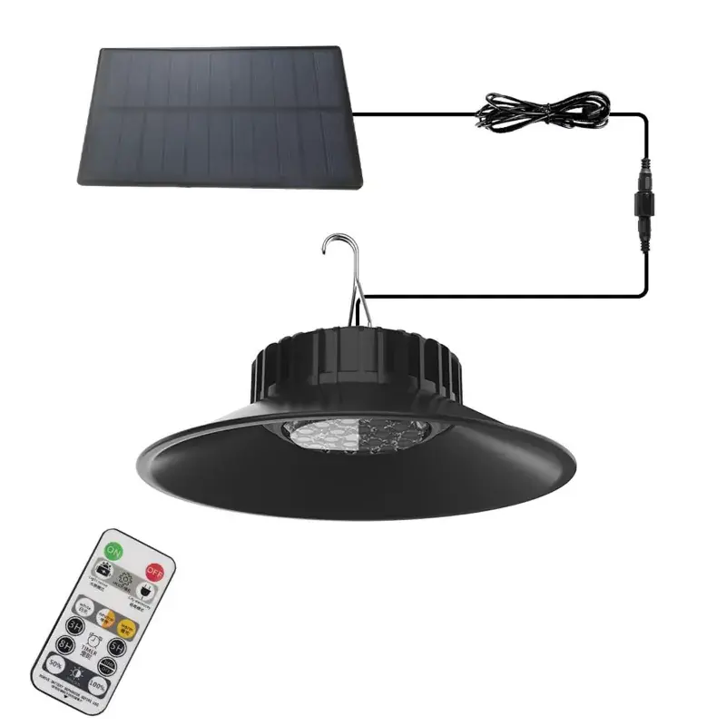 GIGAWATTS GW-712 Solar LED Light with 5.5V/2W Panel 3.7V/2000mAh Lithium Battery & Remote for Storage Room, Balcony Barn Top Pick