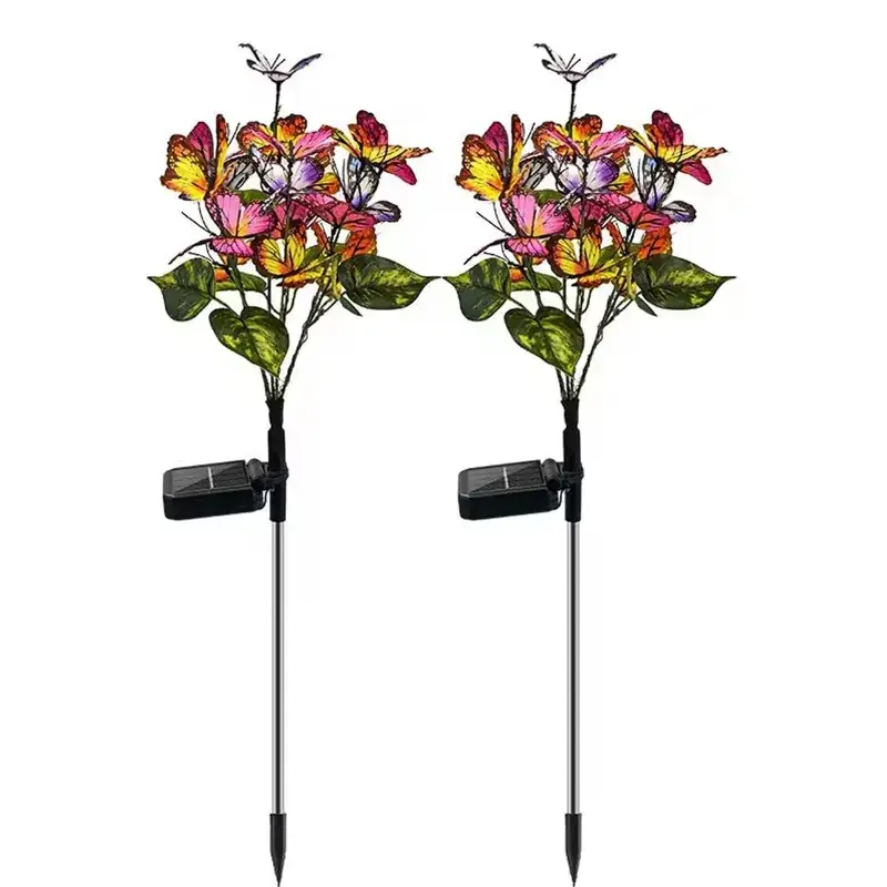 GIGAWATTS GW-922 Solar Butterfly Garden Light 42 LED with 2V Panel 600mAh Battery Colour Changing Lights for Yard, Lawn Top Pick