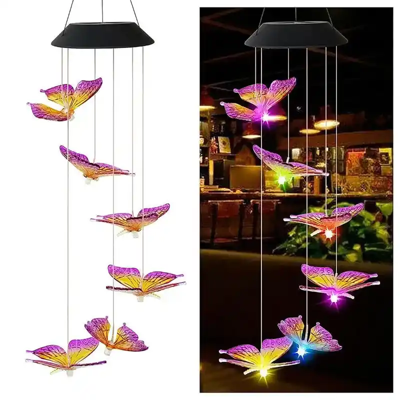 GIGAWATTS GW-515-B LED Butterflies Solar Light Decorative Hanging Lamp for Home and Garden, Christmas, Diwali, Decoration 5.0 Order Now