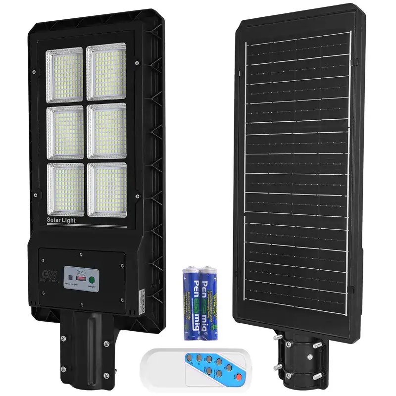 Wholesale GIGAWATTS 120W Solar LED Street Light with Light Control & Remote Waterproof Streetlamp for Yard, Garden, Road & Park 5.0