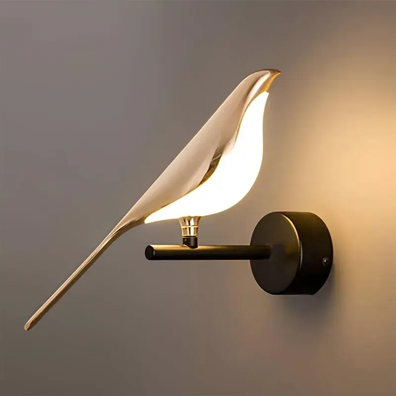 Warranty Included GIGAWATTS Sparrow Wall Light Gold Plating Decorative Lamp Bird Style LED for Bedroom Living & Drawing Room Lobby