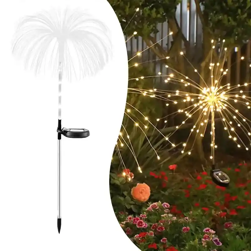 Super Sale GIGAWATTS Pack of 2 Outdoor 90 LEDs Solar Firework Light 2 Lightning Modes Waterproof Lights for Patio, Lawn & Yard