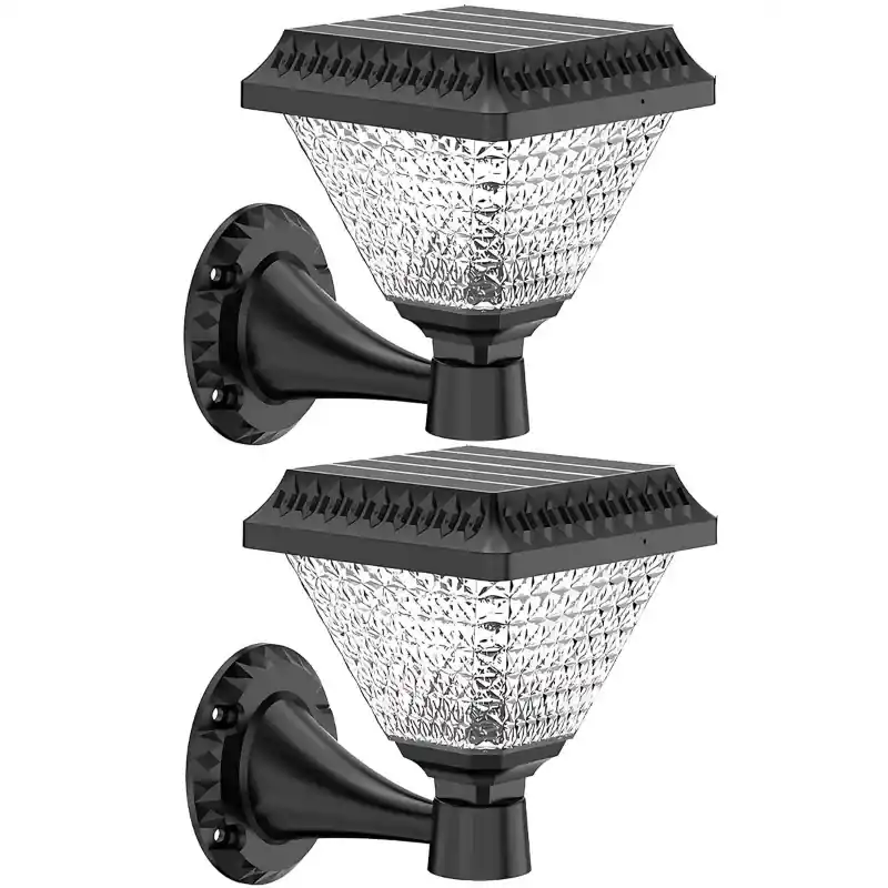 Big Sale GIGAWATTS 33 LED Solar Gate Pillar Lamp 10W Brightness 1200mAh Battery ABS Garden (Pack of 2)