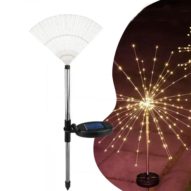 Mega Sale GIGAWATTS GW-508 120 LED Solar Firework Light with 2V Panel 8 Mode 600mAh Ni-MH Battery String Lamp for Patio, Lawn & Yard 5.0