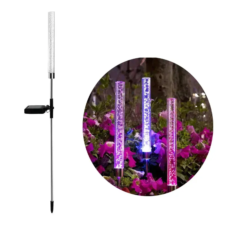 Premium GIGAWATTS GW-908 Solar Outdoor Garden LED Light Tube-Light with 2V Panel & 600 mAh Battery for Pathway, Patio, Yard