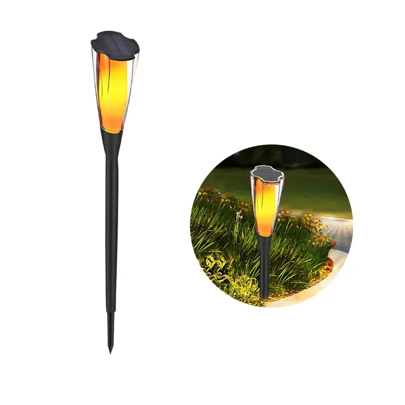 GIGAWATTS GW-238 Solar Torch Light with 800mAh Ni-MH Battery for Garden Patio Pathway Decor 5.0 Best Seller