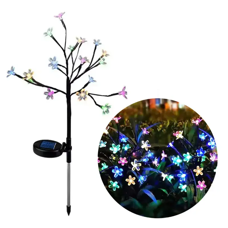 GIGAWATTS GW-901 20 LED Solar Flower Multicolour Light Garden Decorative with Battery & Panel for Lawn, Pathway & Outdoor Cheap
