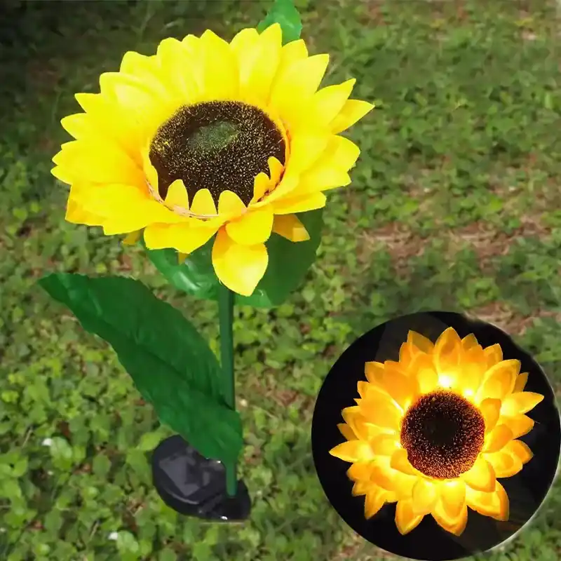 Time-Limited GIGAWATTS GW-917 10 LED Solar Sunflower Light 600mAh Battery BIS Approved with 2V Panel for Garden, Pathway, Outdoor
