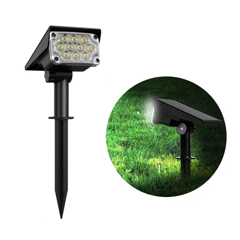 GIGAWATTS GW-703 Solar Outdoor Spotlight 20 LED 2000mAh Li-ion Battery 300lm 2W Polysilicon Panel for Outdoor Usage Trusted Brand