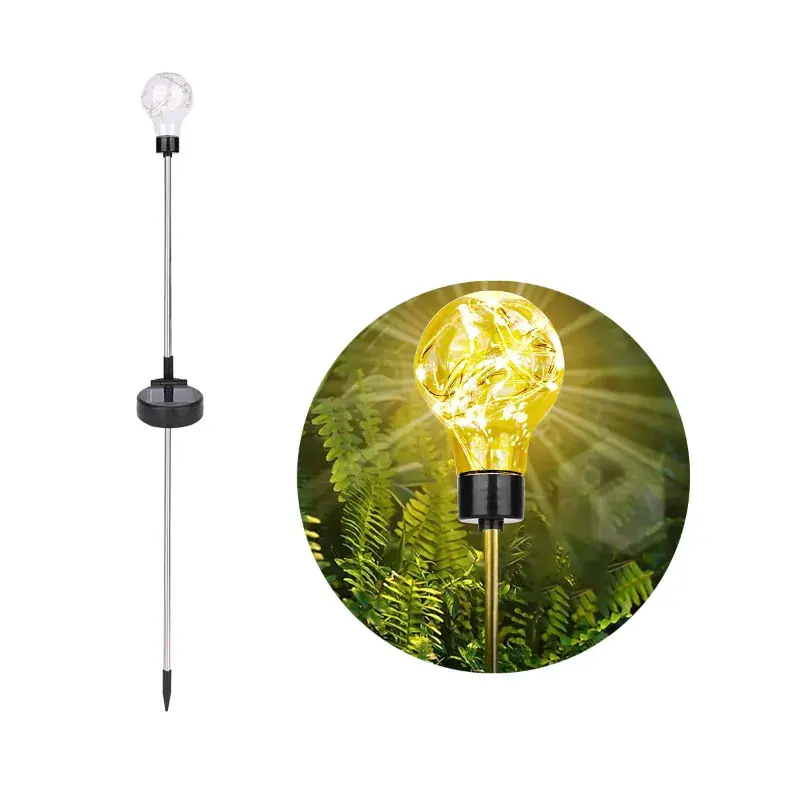 Fresh Stock GIGAWATTS GW-907 Solar Outdoor Ball Lamp 20 LED Lightbulb Stake Lantern with 2V Panel 600 mAh Battery for Garden Yard,