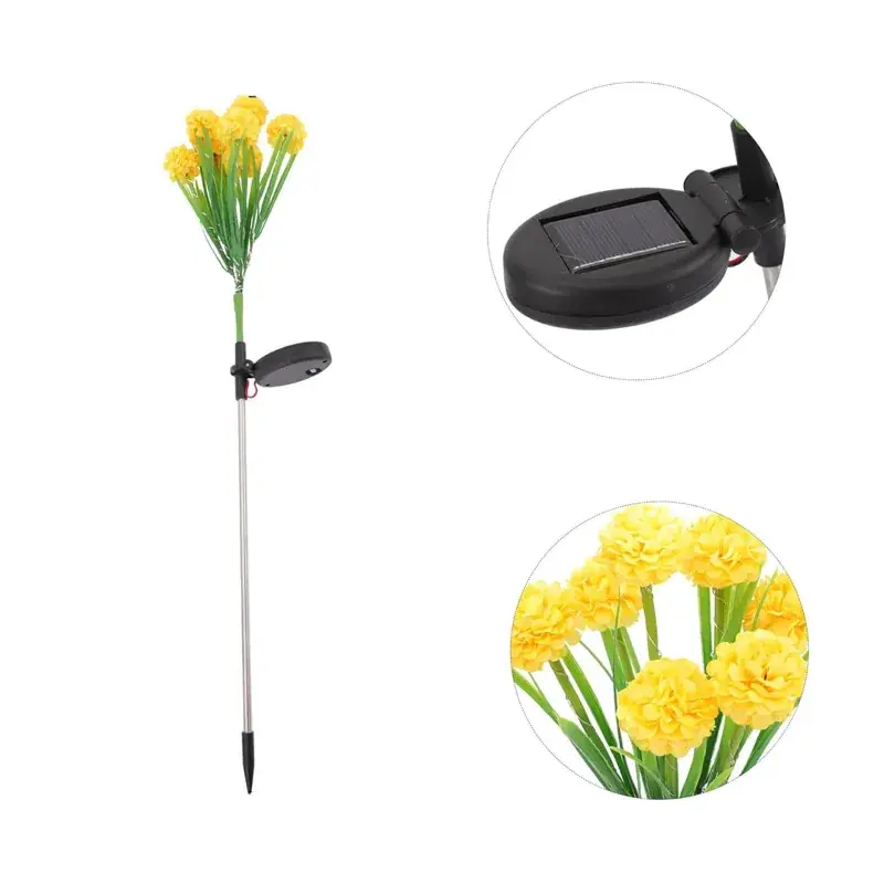 GIGAWATTS GW-921 42 LED Solar Carnation Flower Light 600mAh Battery BIS Approved with 2V Panel for Patio, Lawn, Pathway Place Order