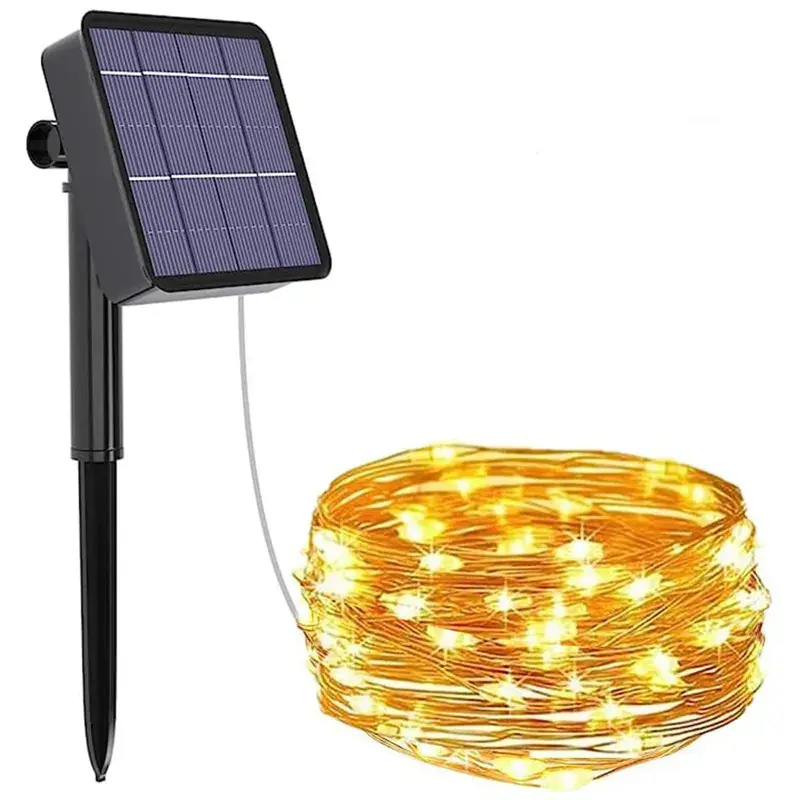 Bargain GIGAWATTS GW-501-100 Solar Powered Copper Wire Ground String Lights Garden Night Lamps for Lawn, Pathway, Parks & Outdoor