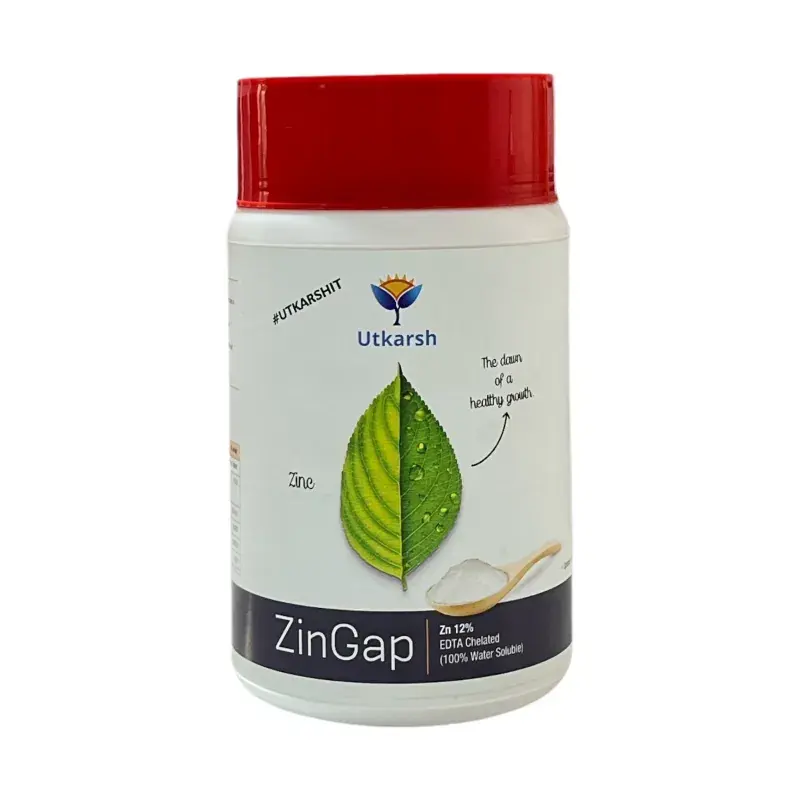 Viral Utkarsh ZinGap (Zinc- Zn 12% EDTA Chelated, 100% Water Soluble Foliar Spray Fertilizers) | Plant Growth Booster | 500 gm