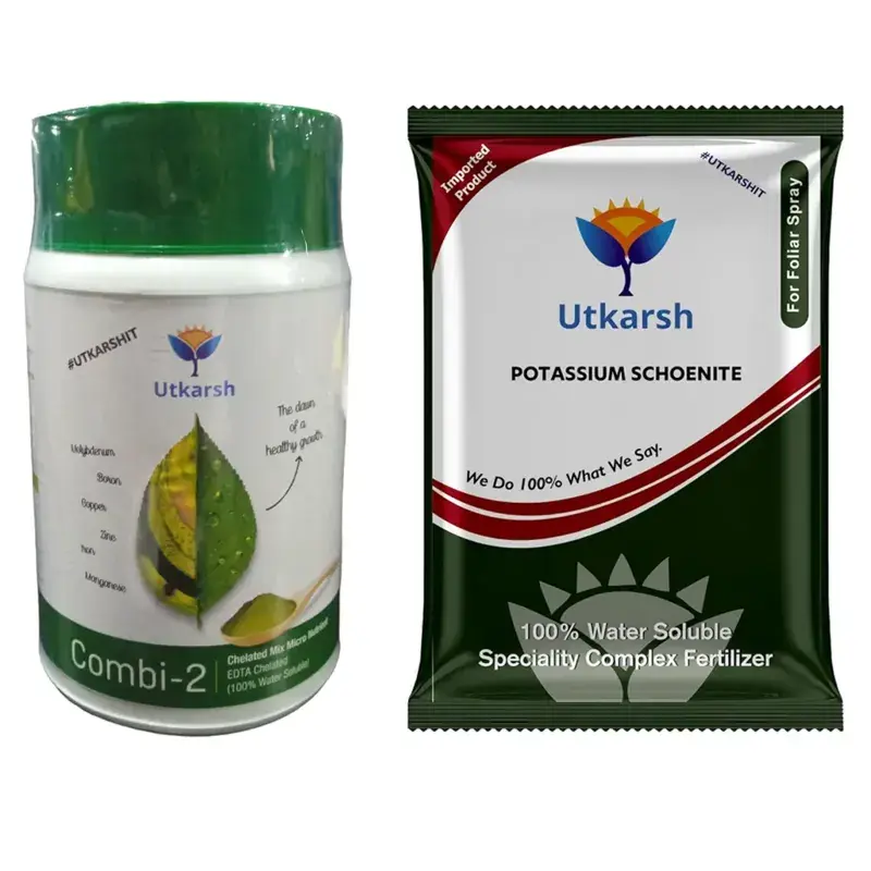 Viral Utkarsh Fruit/Flowering Fertilizer Combo Pack| Potassium Schoenite(900gm)+ Combi - 2(500g)