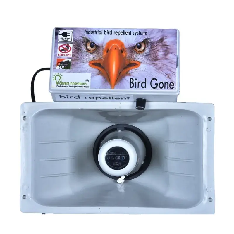 Shyam Innovations Bird Repellent System with 300 Variant Loud and Noisy Sound | 5000 Sq ft Area Coverage 5.0 Hassle-Free Returns