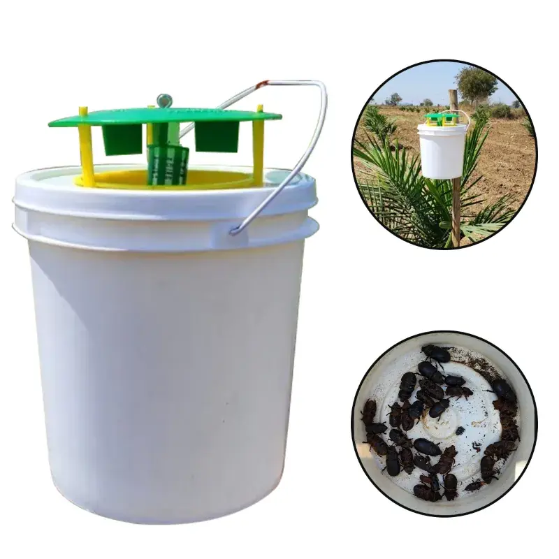 4 Pieces of Phero-Sensor Bucket Trap for Oryctes Rhinoceros in Agricultural Field Must Have