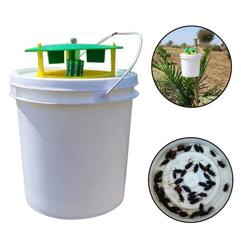 4 Pieces of Phero-Sensor Bucket Trap for Rhynchophorus Ferrugineus in Agricultural Field Must Have