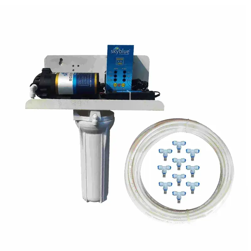 Limited Edition Sky Blue Fogger Kit of 10 Brass Nozzles with Timer, Filter and Other Accessories (1 Year Warranty) 4.8