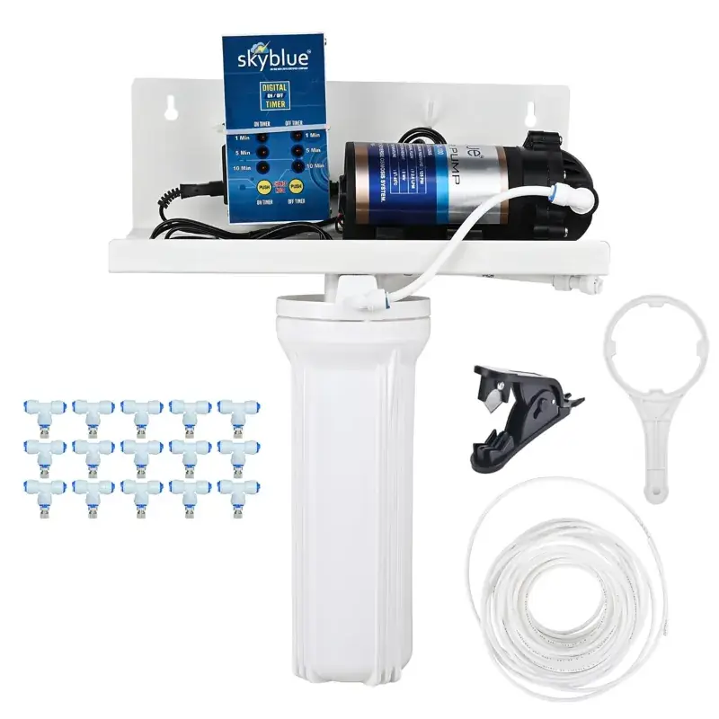 Sky Blue Fogger Kit of 15 Brass Nozzles with Timer, Filter and Other Accessories (1 Year Warranty) 5.0 Best Seller