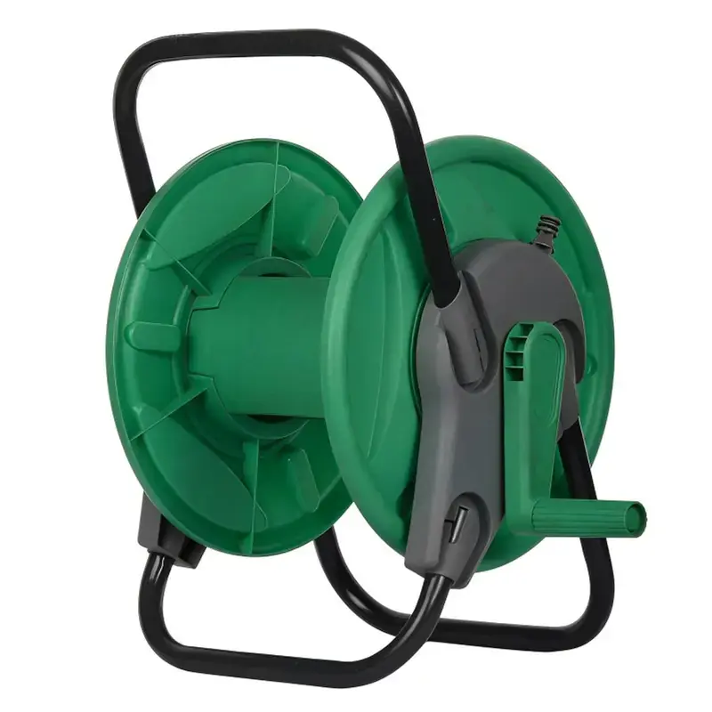 High Quality Portable Plastic Hose Reel With Stand for upto 60 Meter Pipe 5.0
