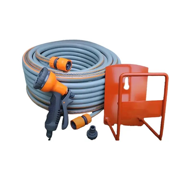 Spanco 15 m 12.5 mm Garden Hose Pipe with Connector, Adapter, Jet Sprayer and Stand Express Delivery