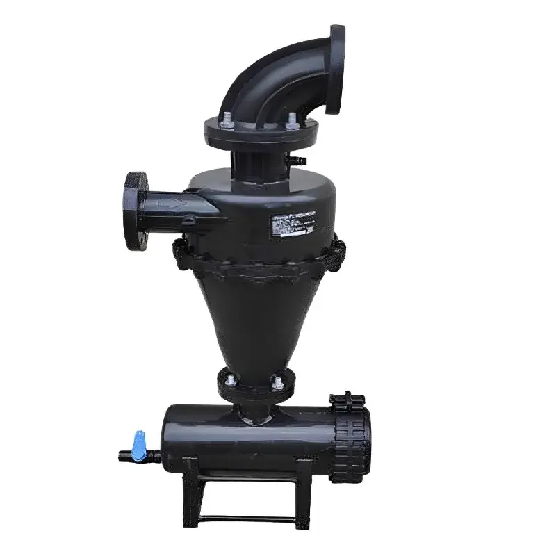 Wholesale Automat Hydrocyclone Filter with Flenge End Bend(30 m3/hr) | Ideal For Filtering Solid Particles In Irrigation System(Size-2 inches)