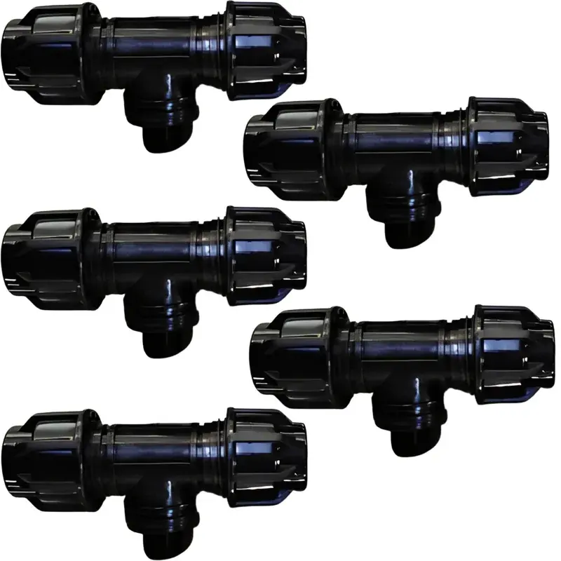 Warranty Included 40mm PP Compression Tee, For Pipe Fittings (Pack of 5)