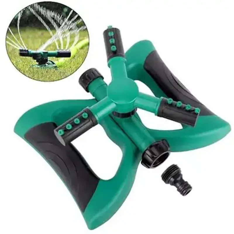 Last Chance OUTO Garden Sprinkler 360° Rotation Automatic 3 Arm Rotating Water Sprinklers 1 L Hose-end Sprayer (Pack of 1)