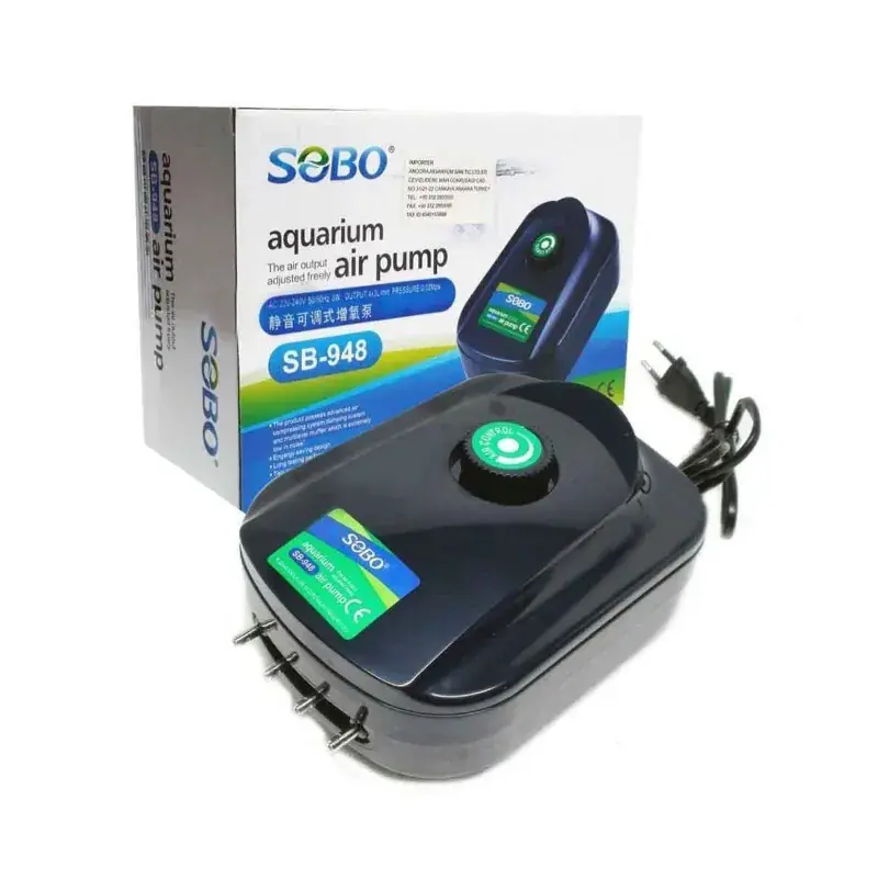 New Arrival SOBO SB-948 Aquarium Fish Tank 4 Way Air Pump For Fresh & Salt Water 4.6