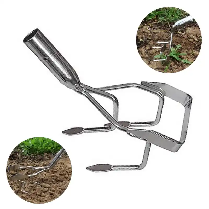 RedBuild 2 in 1 Manual Culti-Weeder Without Handle, 3 Fingers 4 Inches Blade for Weeding and Cultivating Soil 5.0 One Day Deal