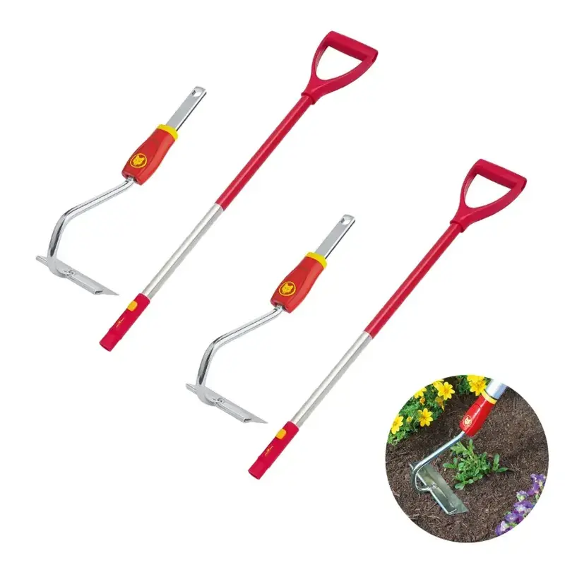 Free Shipping Wolf Garten Multi Star Floral Hoe Weeder HU-M 15 with Handle ZM AD-85 for Gardening(Pack Of 2)